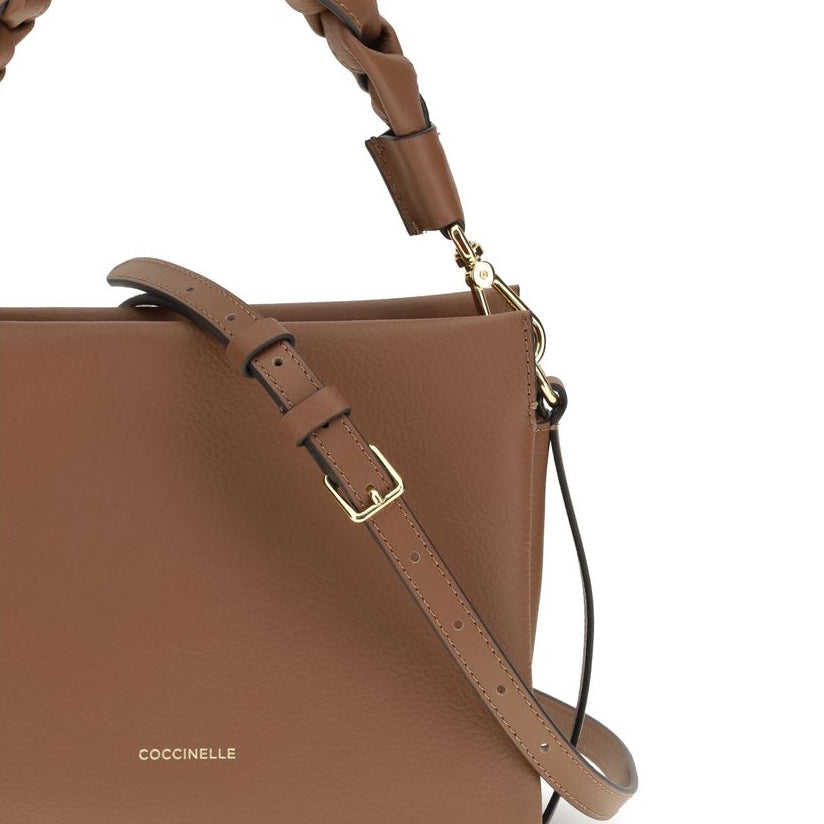 Tobacco Brown Calf Leather Handbag