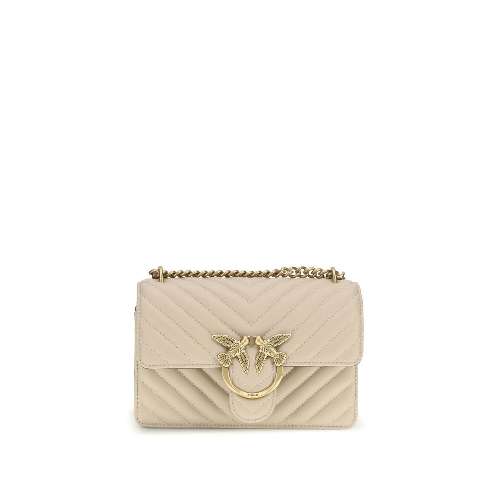 Borsa a tracolla in pelle di vitello color crema