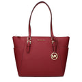 Saffiano Leather Tote Bag - Red