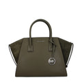 Leather Handbag - Olive green