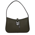 Leather Handbag - Olive Green