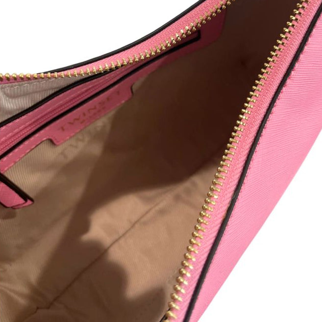 Borsa a mano rosa bouganville con dettagli dorati