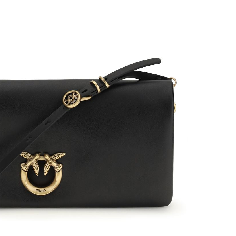Dark Black Calf Leather Clutch Bag