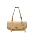 Rounded Flap Shoulder Bag - Sand