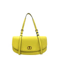 Rounded Flap Shoulder Bag - Yellow