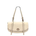 Rounded Flap Shoulder Bag - Ivory