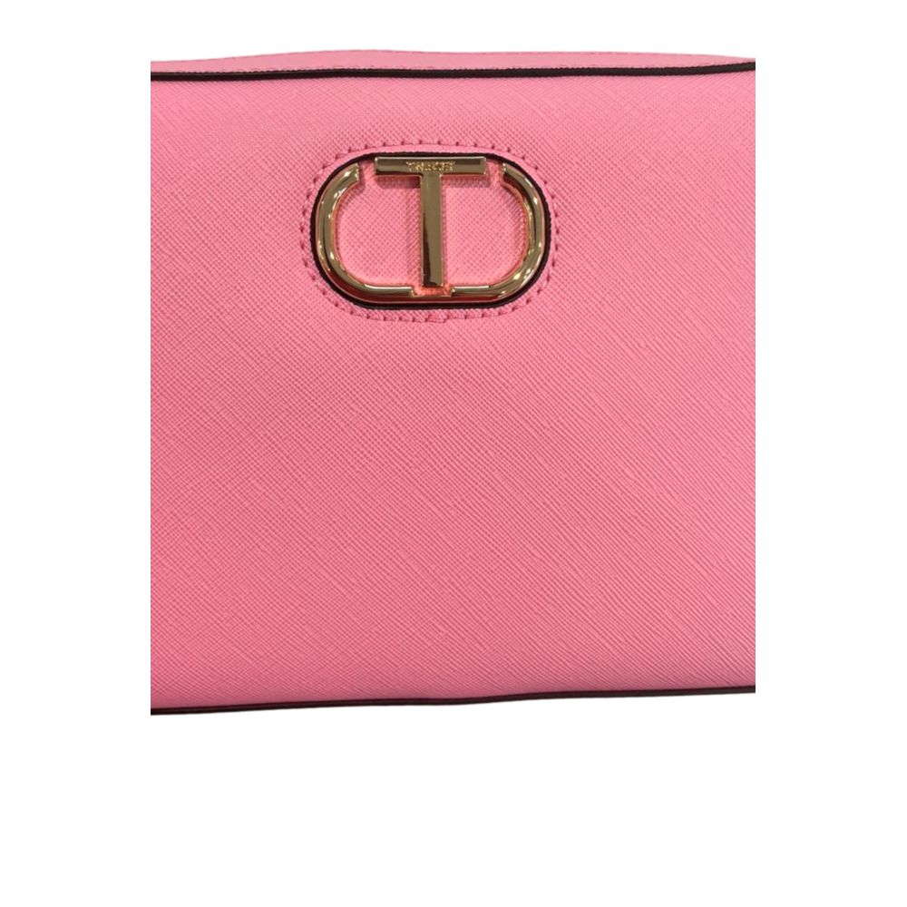 Pink PU Women Crossbody Bag
