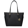 Saffiano Leather Tote Bag - Black