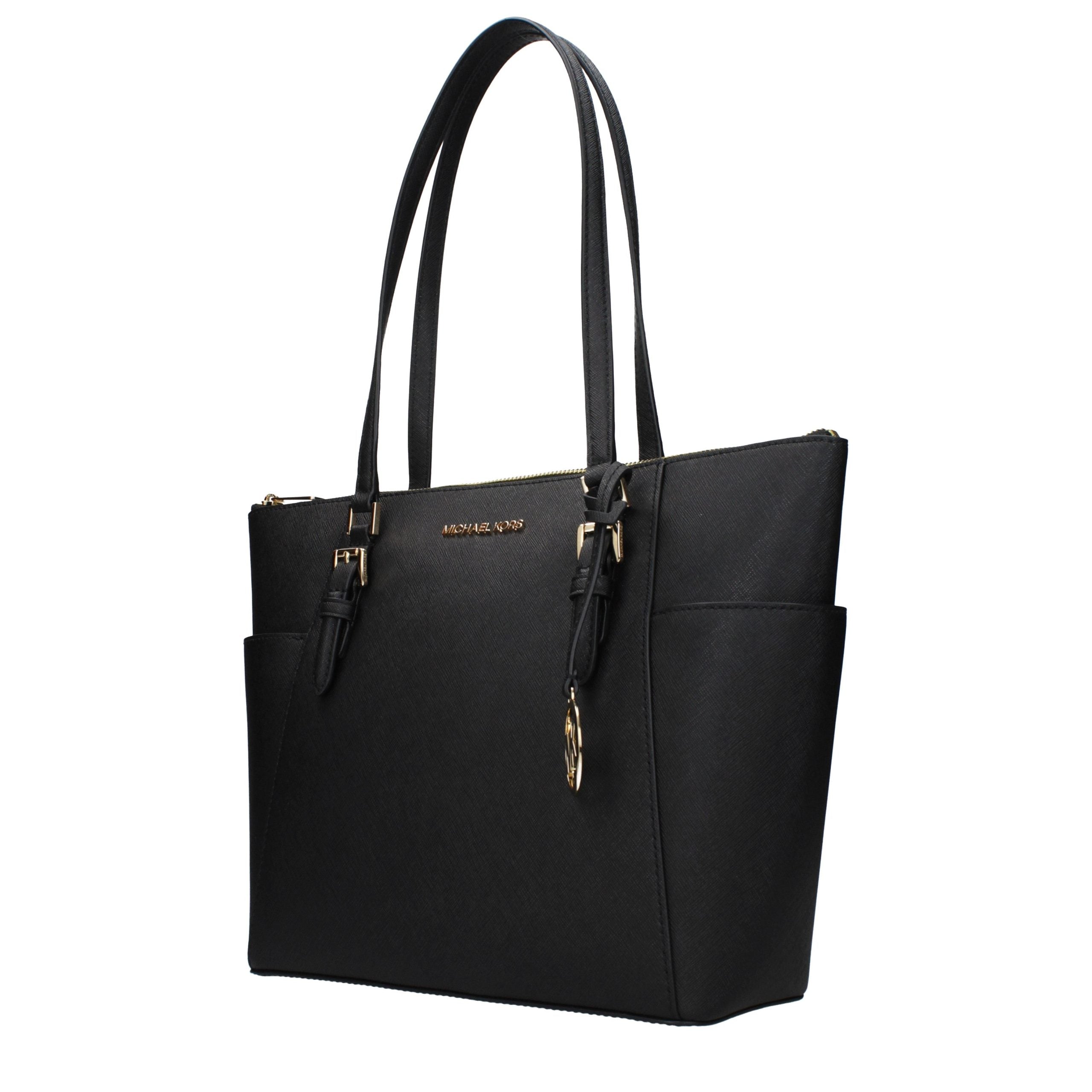 Borsa tote in pelle nera