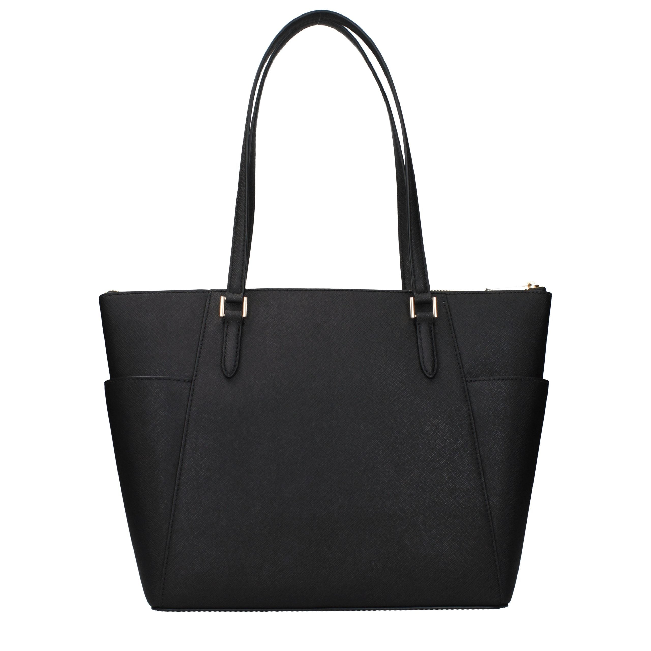 Borsa tote in pelle nera