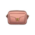 Grained Leather Small Crossbody Bag - Pink