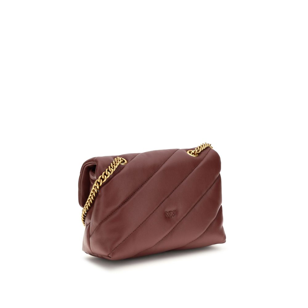 Burgundy Calf Leather Shoulder Bag