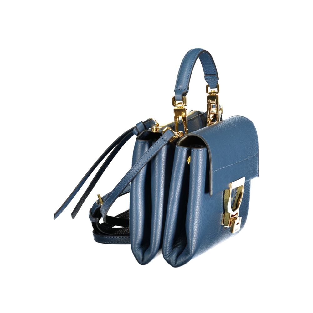 Leather Handbag - Blue