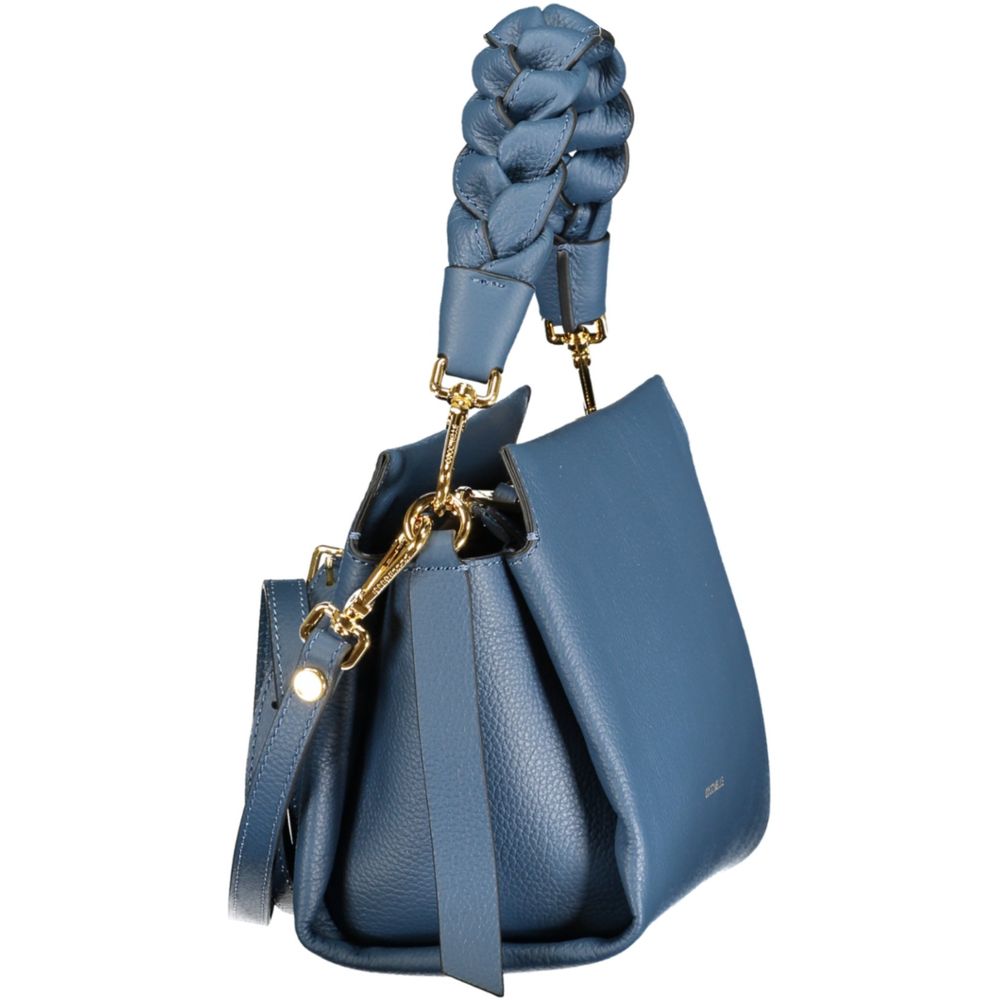 Leather Small Handbag - Blue/Sandshell