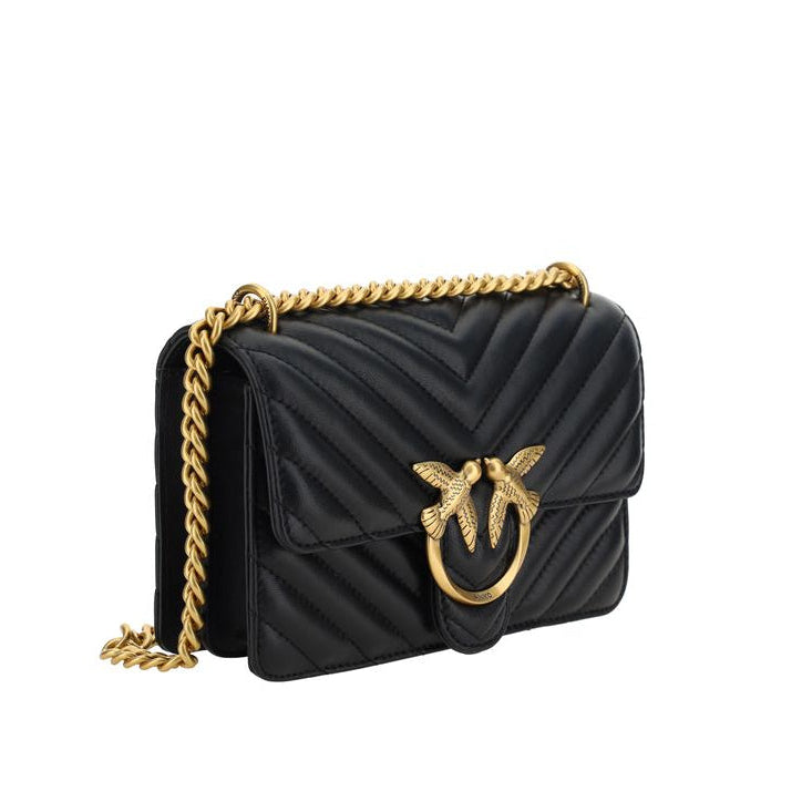 Borsa a tracolla Mini in Pelle di vitello Nera