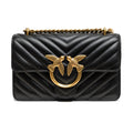 Quilted Leather Mini Shoulder Bag - Black