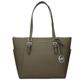 Saffiano Leather Tote Bag - Olive