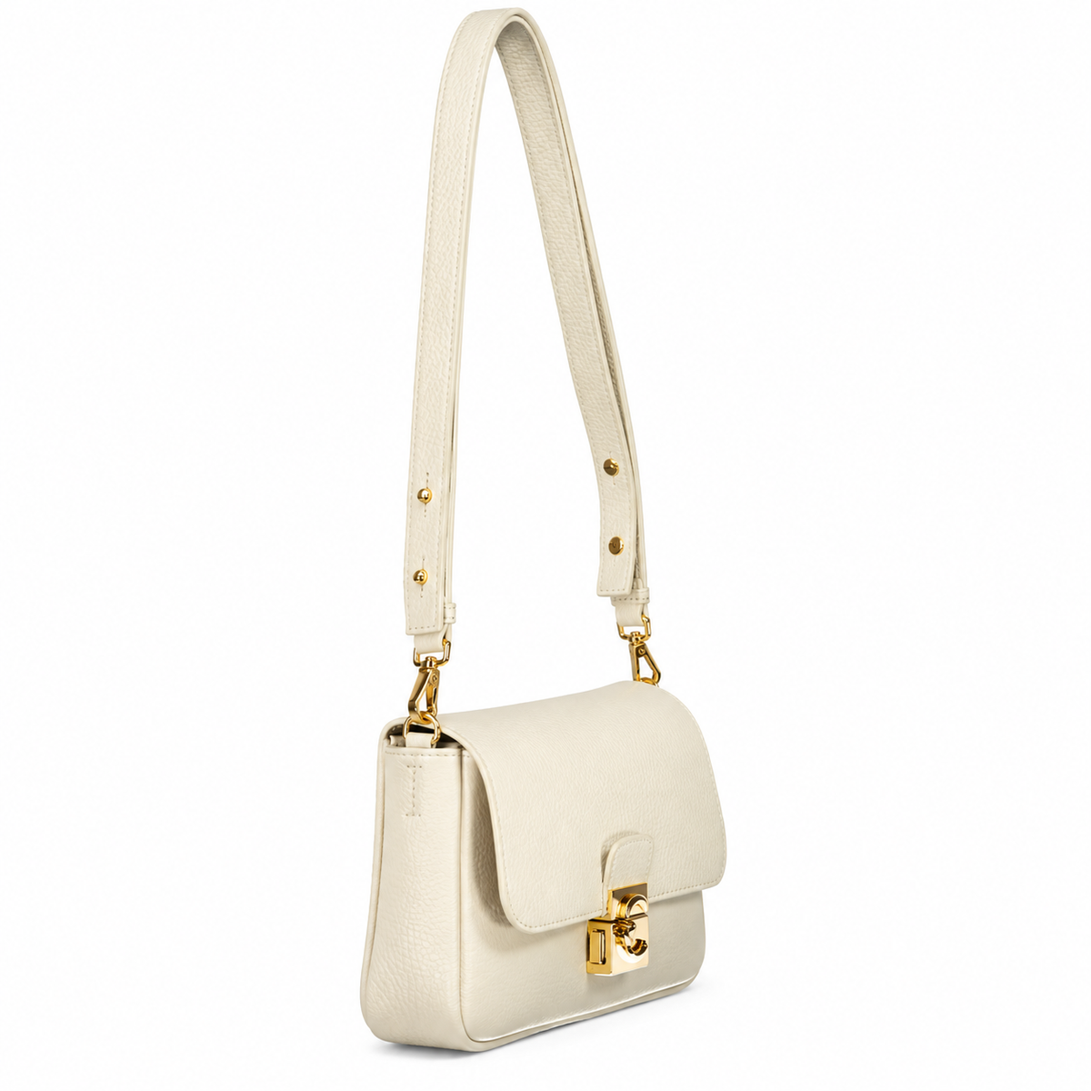 Leather Mini Shoulder Bag - Ivory