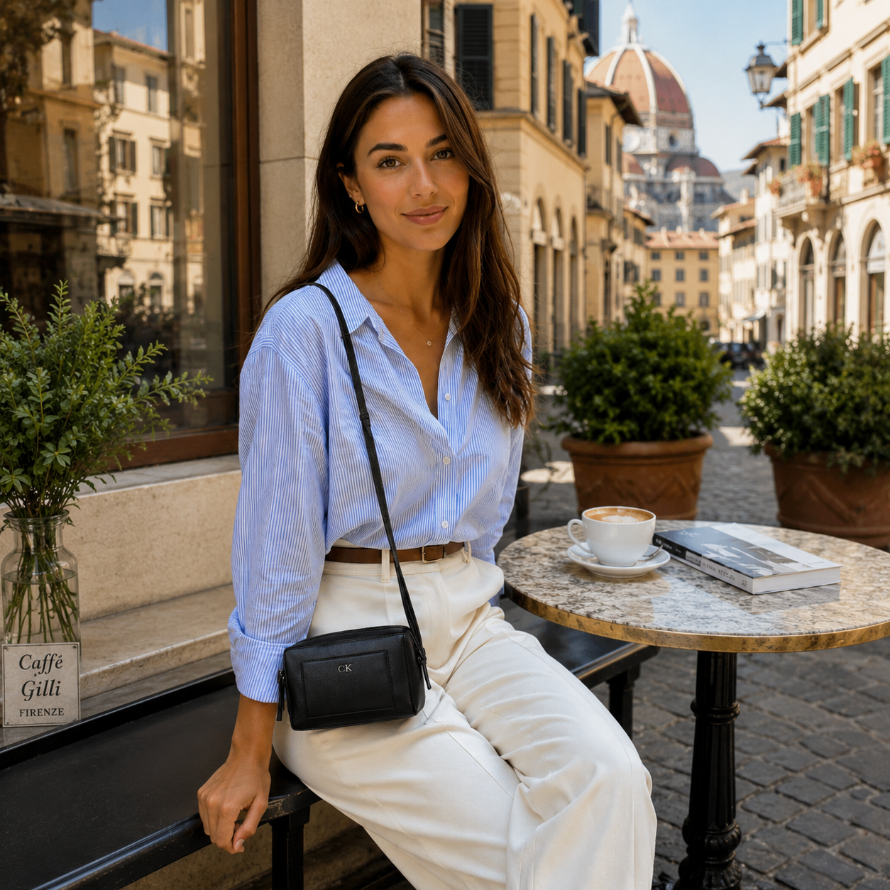 Borsa a Tracolla & Spalla Nera Effetto Pelle