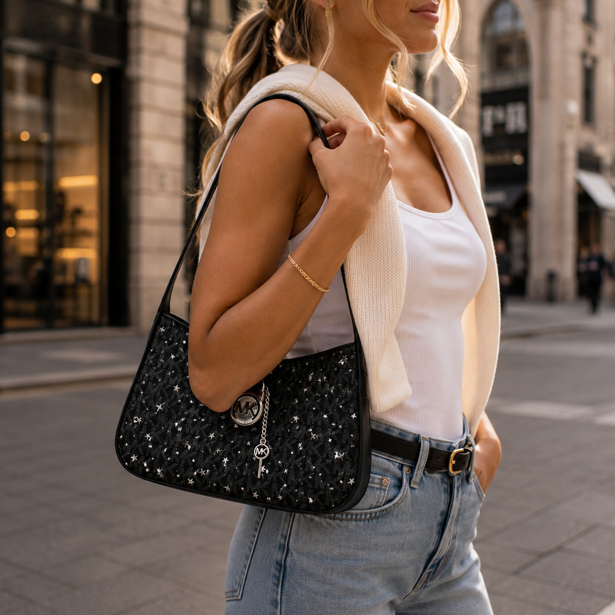 Monogrammed canvas Handbag - Stars