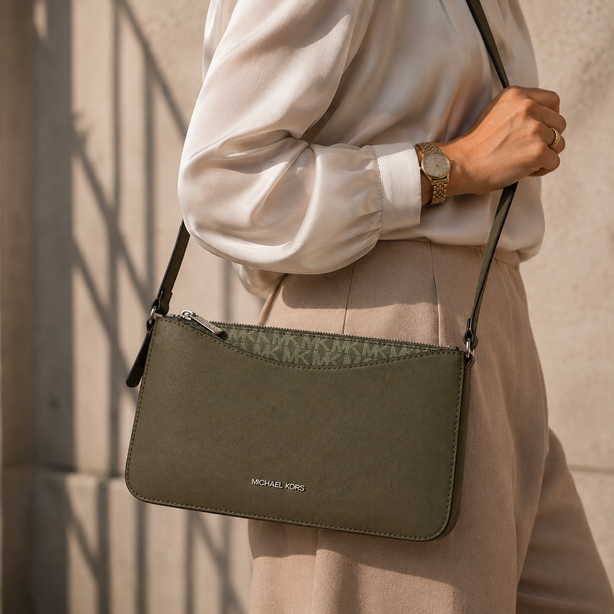 Fabric Crossbody Bag - Olive
