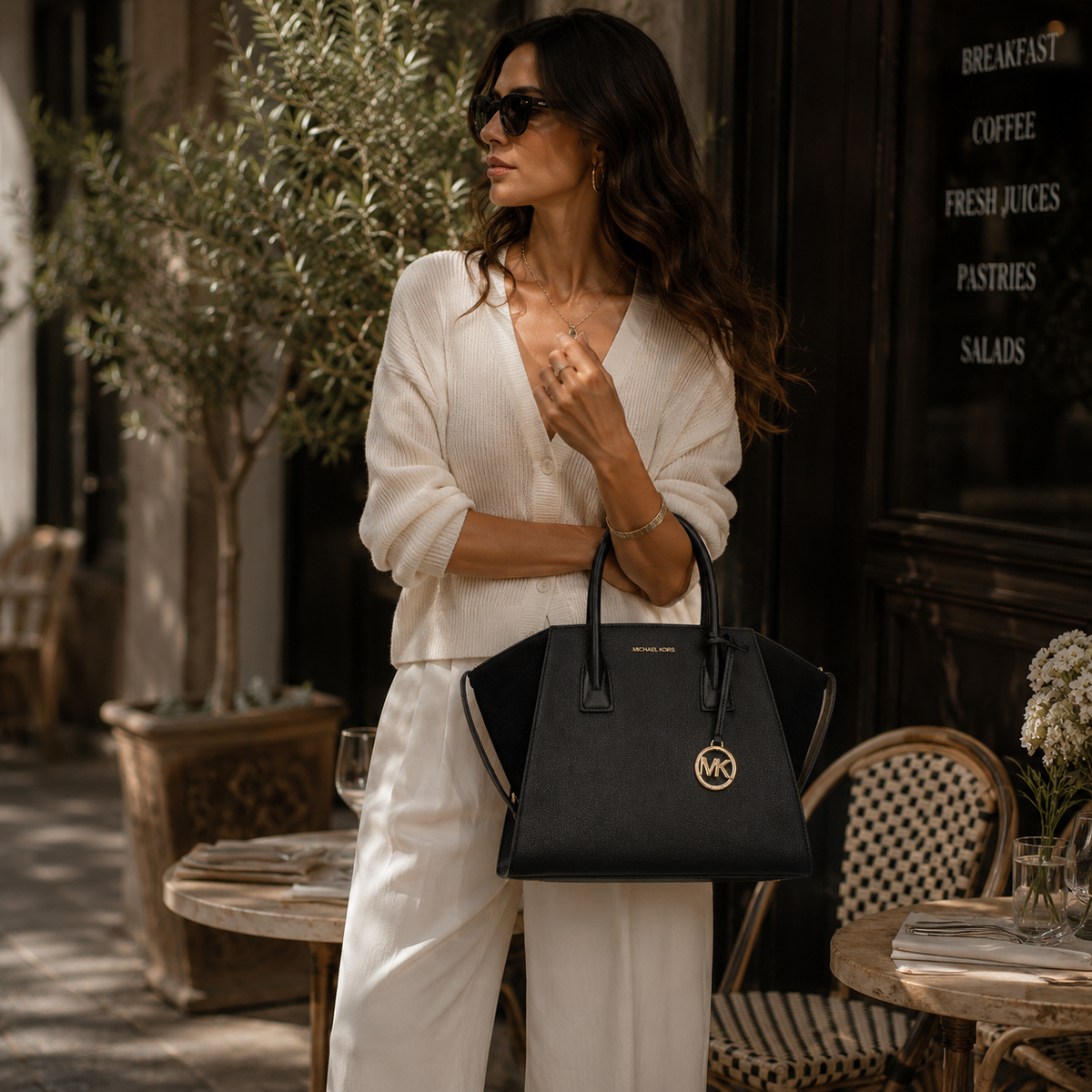 Leather Handbag - Black