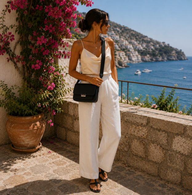 Black Leather Crossbody Bag