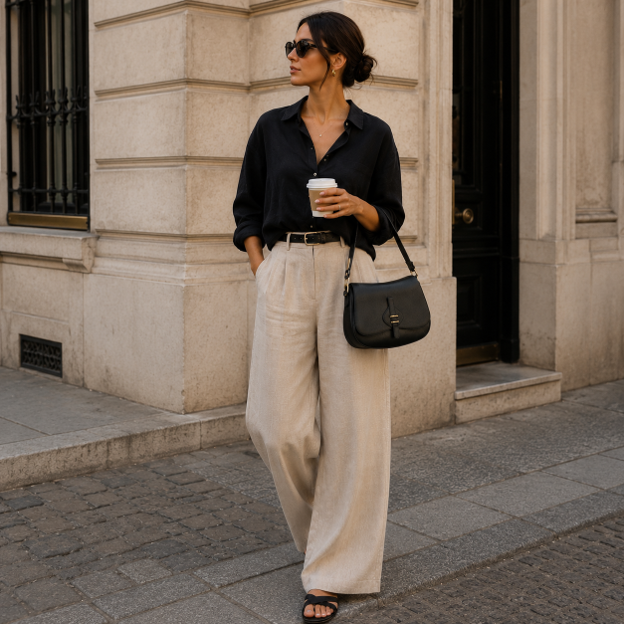 Black Leather Shoulder Bag