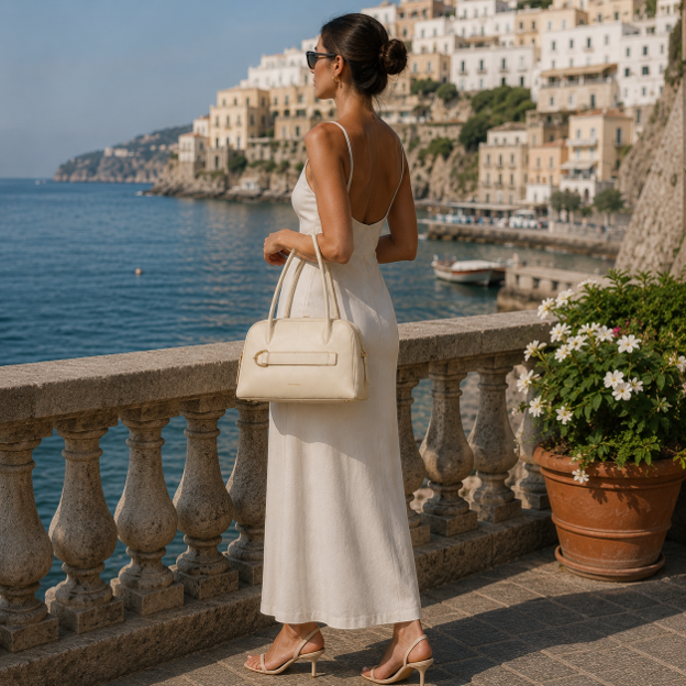 White Leather Shoulder Bag