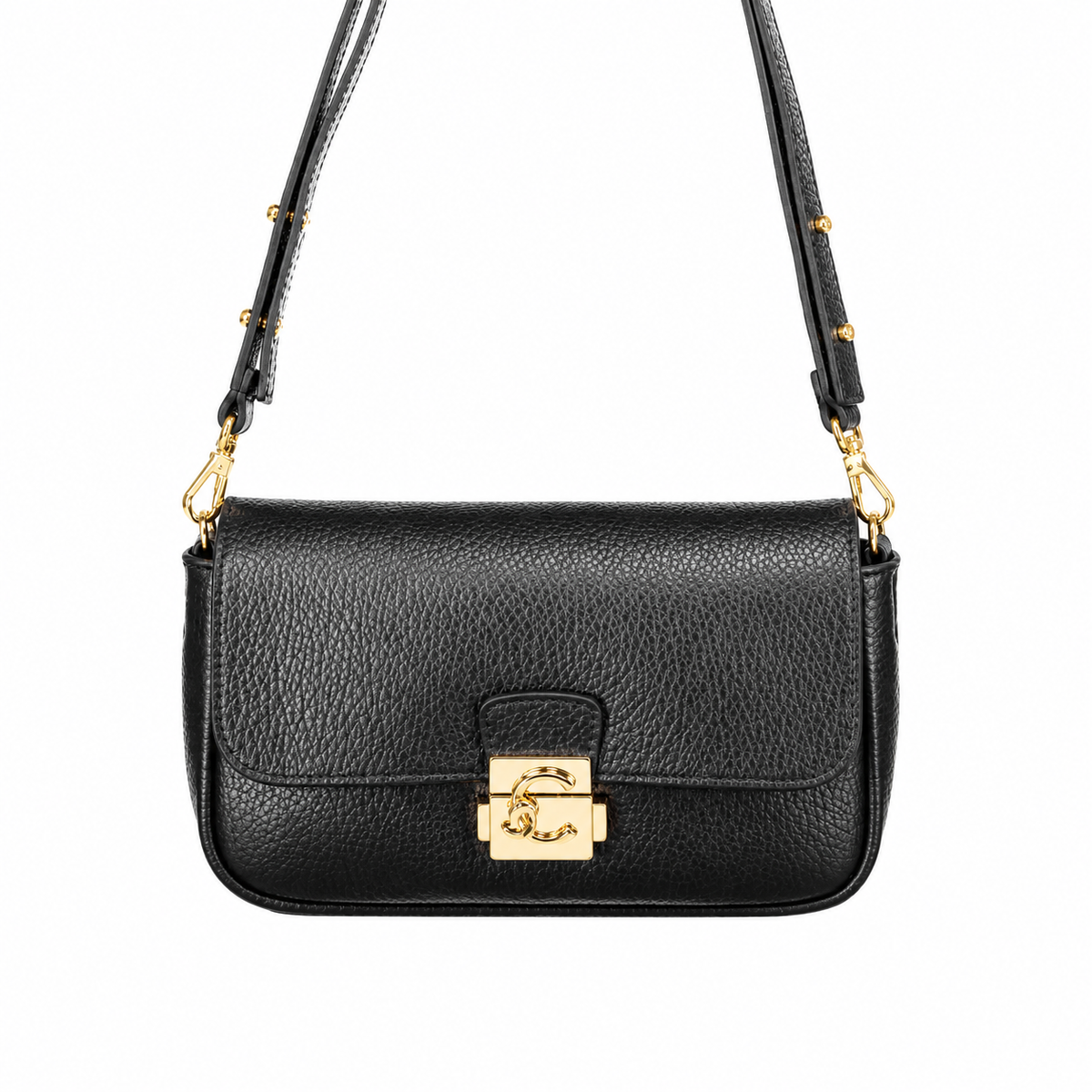 Leather Mini Shoulder bag - Black