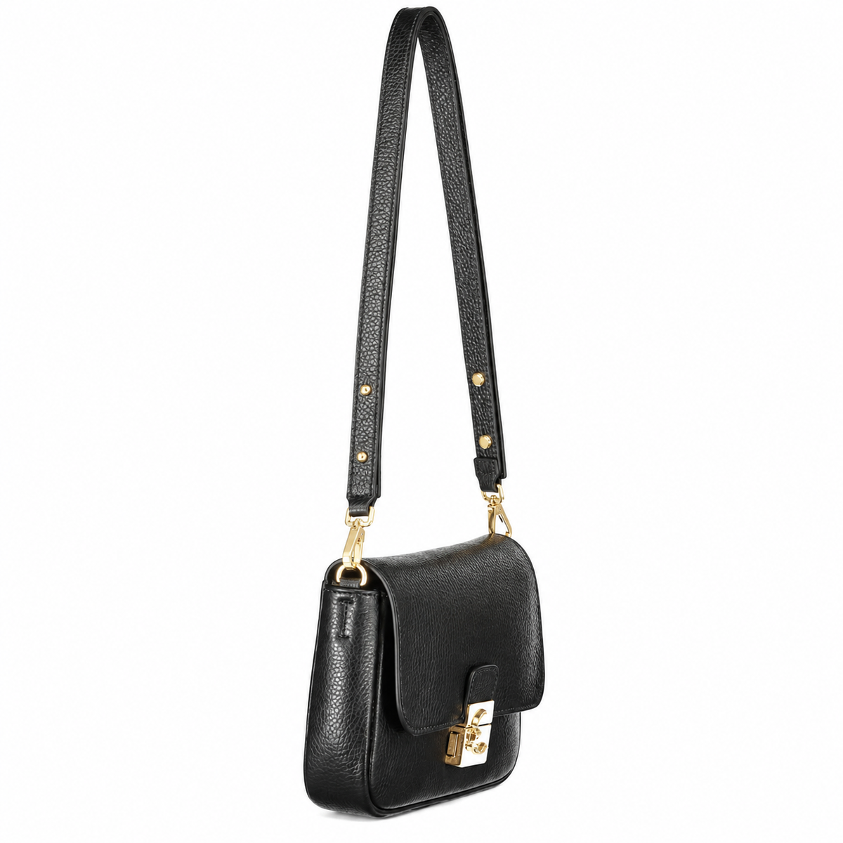 Leather Mini Shoulder bag - Black
