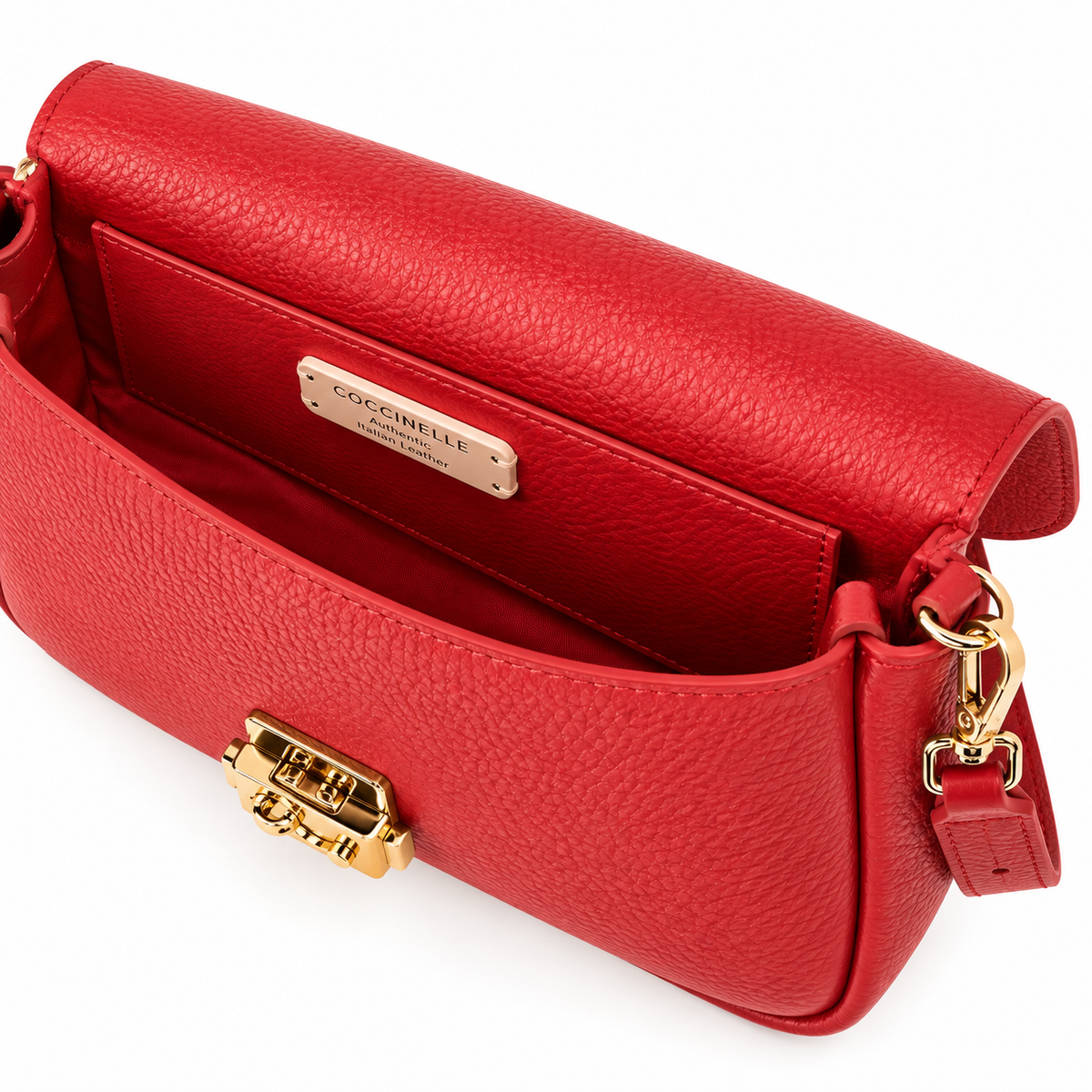 Borsa a spalla Mini in pelle - Rosso