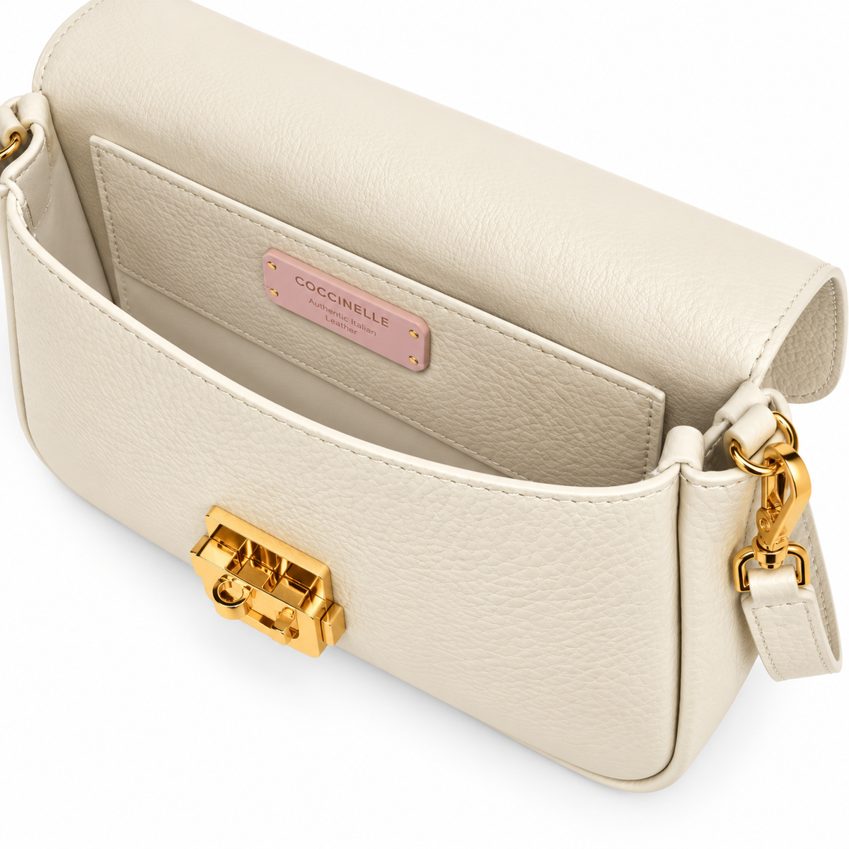 Leather Mini Shoulder Bag - Ivory