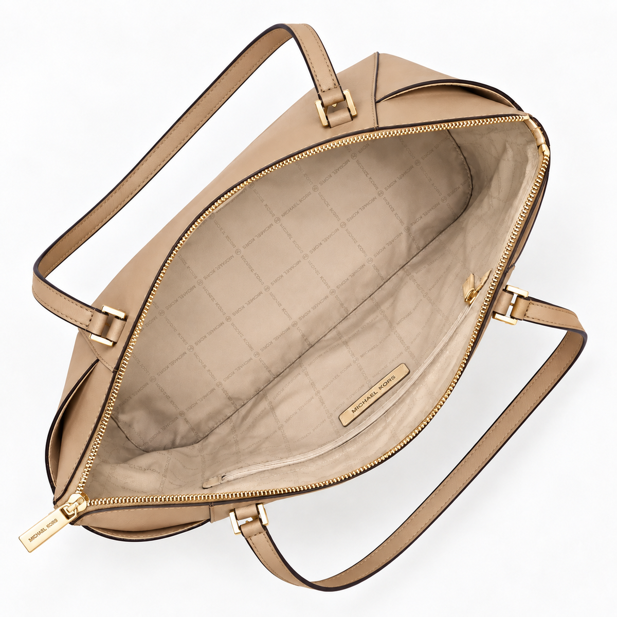Saffiano Leather Tote Bag - Camel