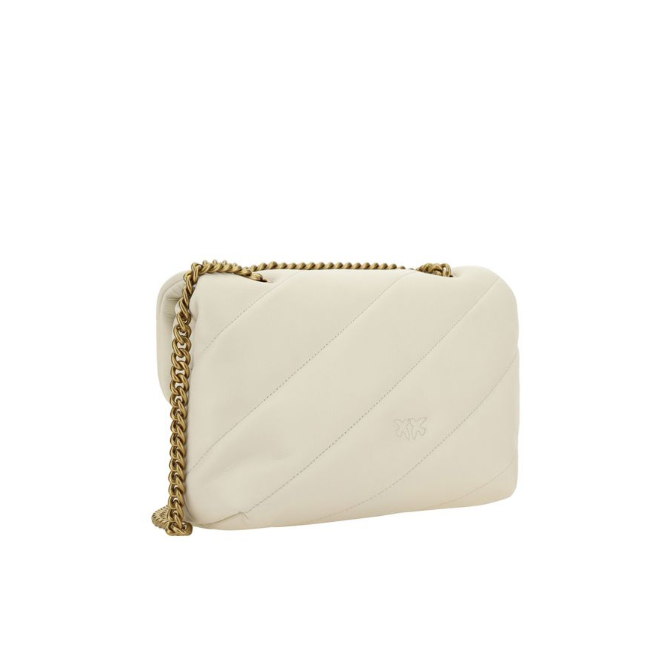 Borsa a spalla Classic in pelle di vitello color Avorio