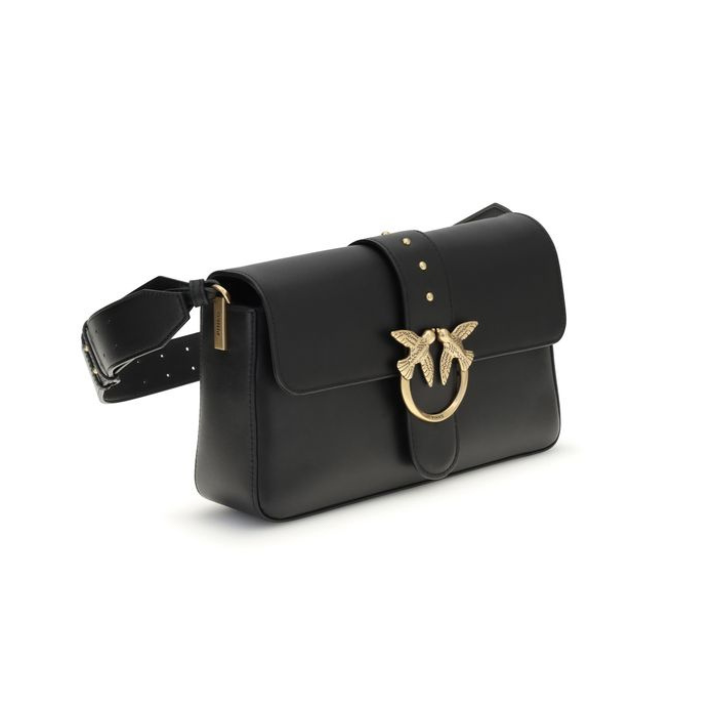 Borsa a tracolla in Pelle liscia Nera 