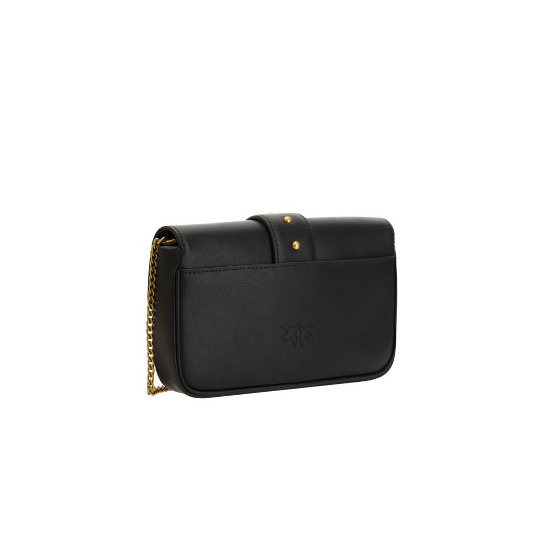Borsa a spalla Classic Mini in pelle di vitello nera